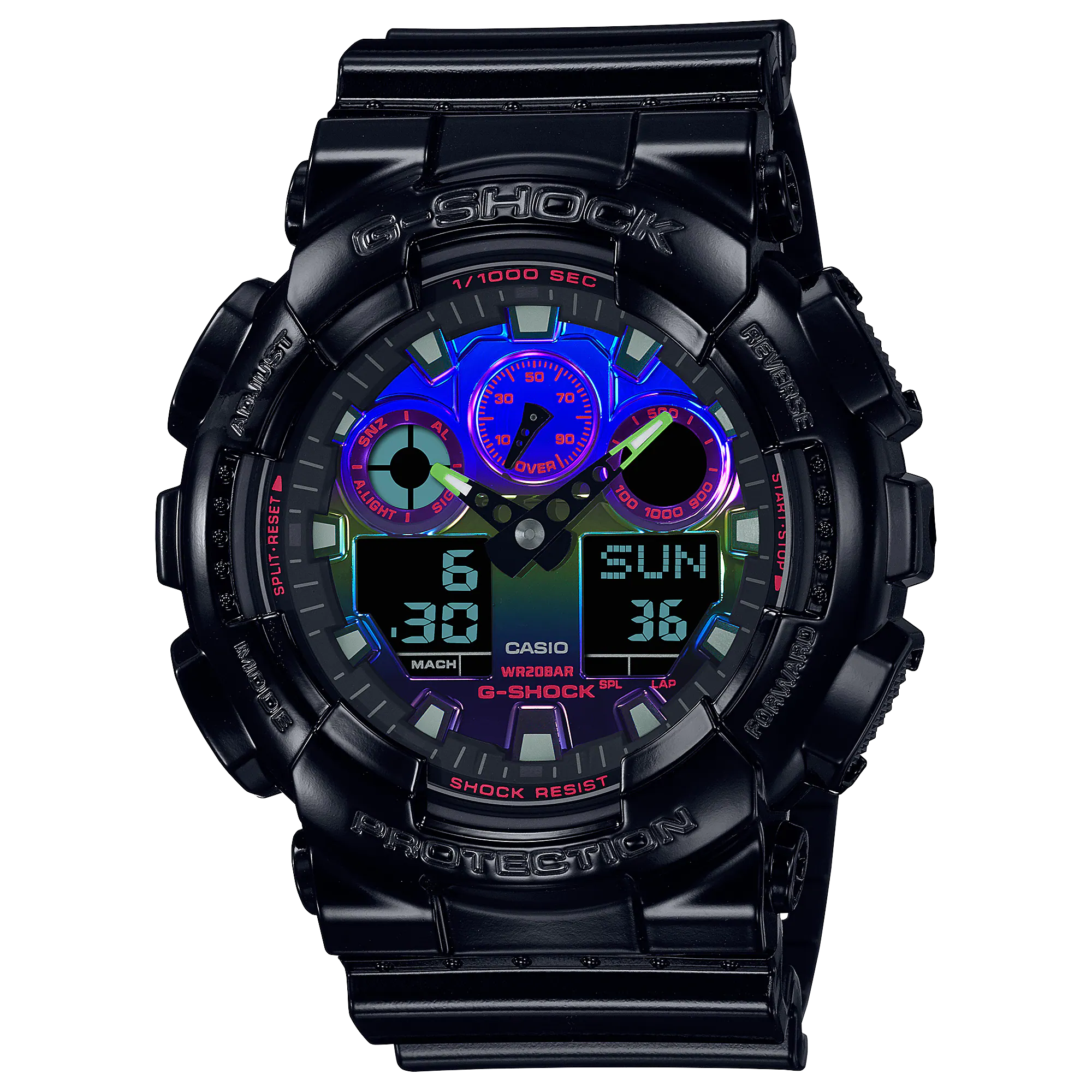 G-SHOCK ANALOG-DIGITAL GA-100 SERIES GA-100RGB-1ADR